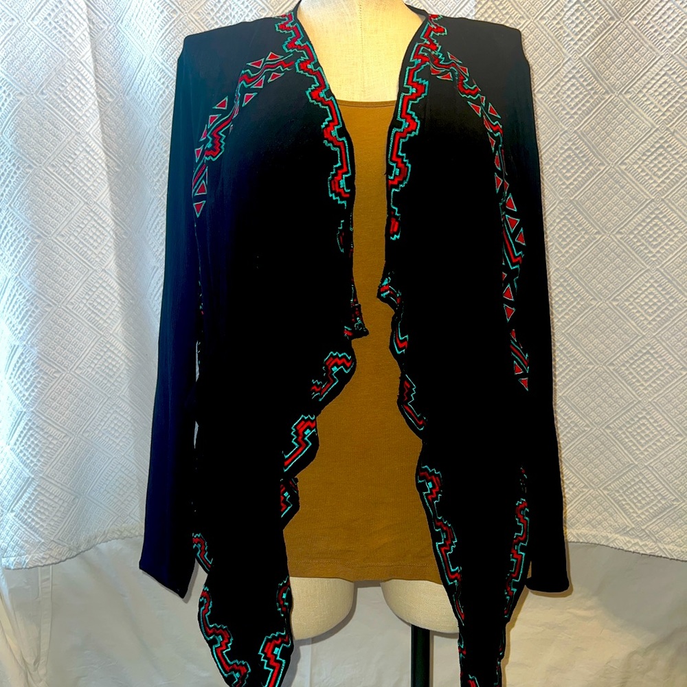 COPY - Western Black #cardigan #poncho #westernprint